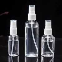 Оптовая продажа pet прозрачный распылитель маленькая распылительная бутылка алкогольная распылительная бутылка бутылка для дезинфекции спрей для путешествий