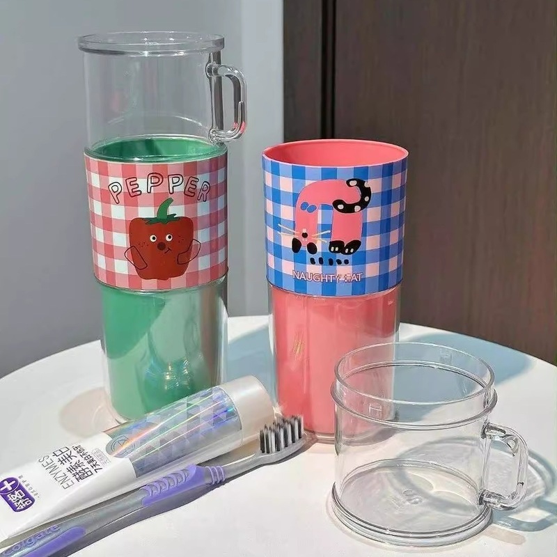漱口杯刷牙杯牙刷收纳盒牙具杯缸2025新款旅行套装情侣便携刷牙杯|undefined