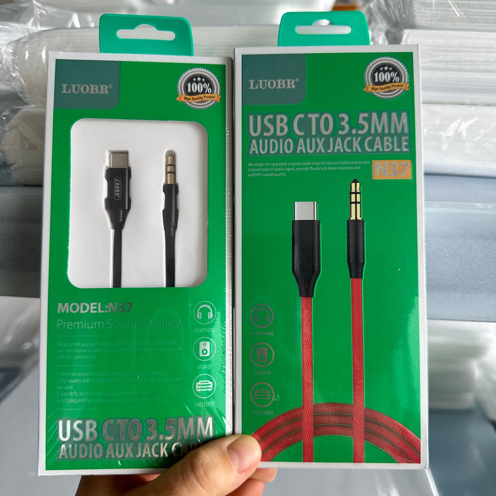 Aux Audio Cable Nylon Braided Digital Car 3.5mm Male-To-Male Mobile Phone Audio Headphone High-Fidelity Sound Quality