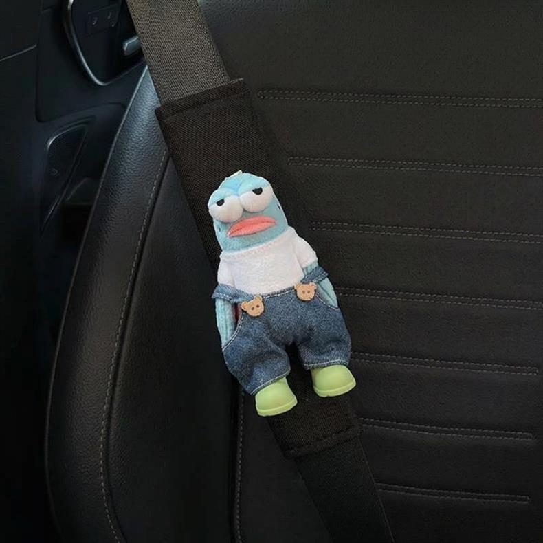Car Seatbelt Shoulder Pads, Cute and Creative Cartoon Bikini Bottom Fish, Anti-Neck-Strangling Car Interior Decorations for Men and Women