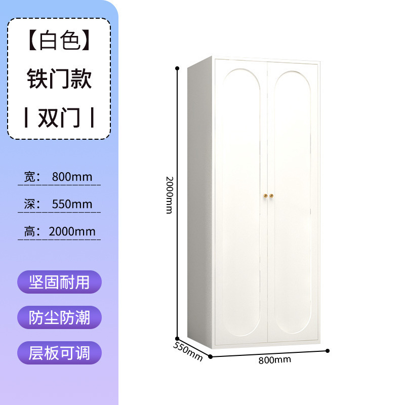衣柜钢制出租房用彩色衣橱卧室客厅家用铁艺无甲醛简易储物铁皮柜|undefined