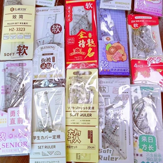 套尺子软小学专用套尺高颜值卡通可爱卡通套尺可爱学生多功能批发