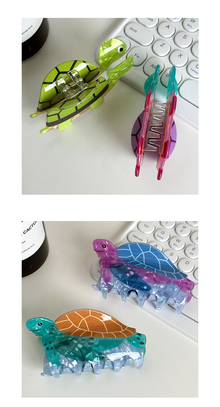 Tortoise, Ocean, Fish, Shark Pattern All Seasons Season Women's Gender Cute, Korean Style Style Cute Korean Style Women's Tortoise Ocean Fish Acrylic Hair Claws