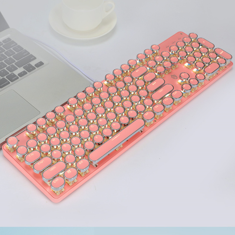 104キー 台湾式表音法 丸型電気メッキメタル パンク風メカニカルキーボードキーキャップ 文字透光キーキャップ 電気メッキ加工|undefined