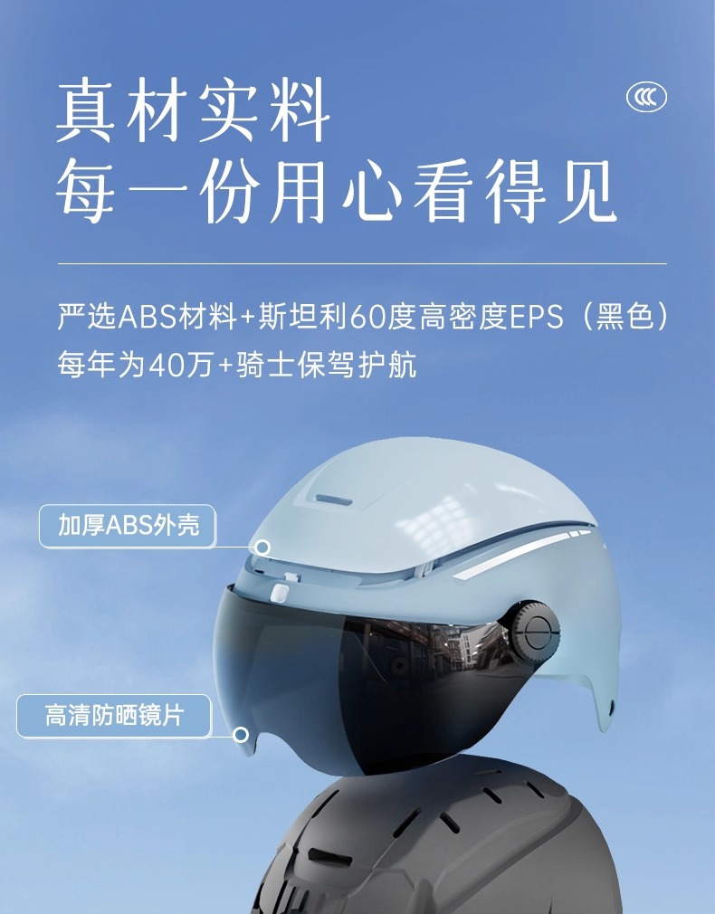 New National Standard 3C Certified Electric Motorcycle Helmet for Men and Women Summer New Sun Protection Breathable Electric Vehicle Safety Helmet