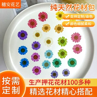 哇噢定制可染色晶菊 压花手工DIY滴胶手机壳书签押花晶菊植物标本