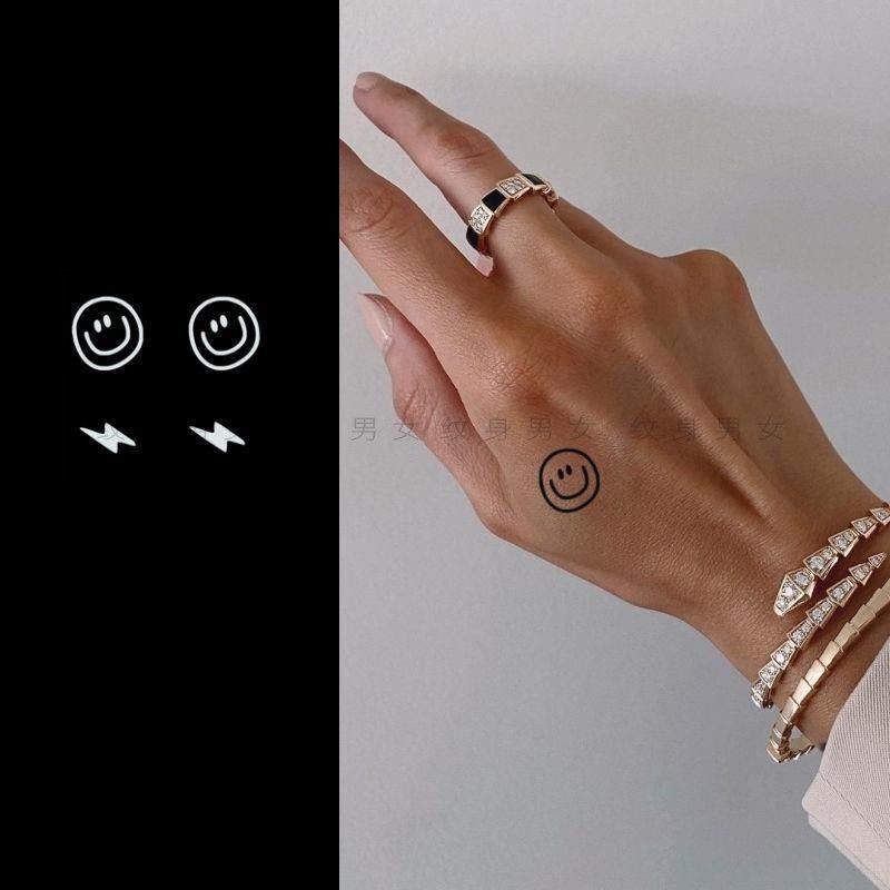 Quan Zhilong Smiley Face Lightning Herbal Tattoo Sticker Women's Tattoo Cream Waterproof Long-lasting Tattoo Juice Sticker Quan Zhilong Smiley Face Lightning Herbal Tattoo Sticker Women's Tattoo Cream Waterproof Long-lasting Tattoo Juice Sticker