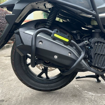 Motorcycle bumper, Cruise 150 Motorcycle XS150T-9C - black-frosted-plate-silencer-bar-square-glue