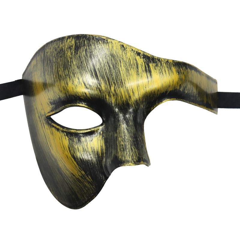 ハロウィン カーニバル イタリア ヴェネツィア ローマ サムライ マスク エジプト 古代ギリシャ メンズ ハーフフェイスマスク|undefined