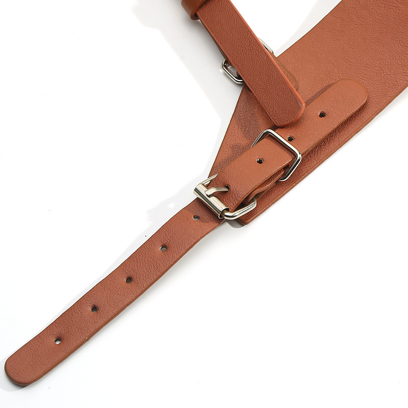 Simple Style Streetwear Solid Color Pu Leather Iron Plating Women's Corset Belts display picture 13