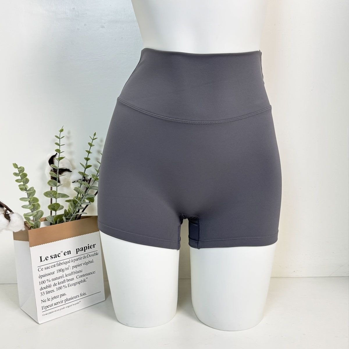Pantalones cortos de yoga de acondicionamiento de verano corredores ajustados de cintura alta velocidad secos transpirables pantalones cortos desnudos image 9