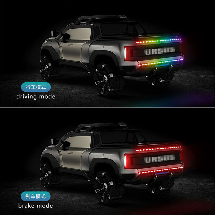 Cross-Border special supply car light pickup truck tail light wide pressure multi-function magic color streamer horse racing streamer modified warning light