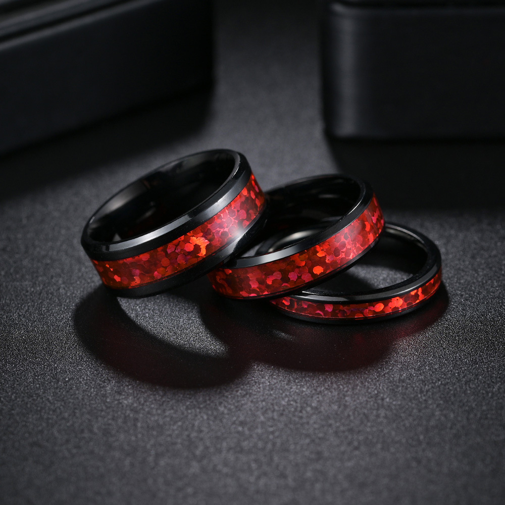 1 Piece Quantity 1 Piece Fashion Color Block Titanium Steel Plating Unisex Rings