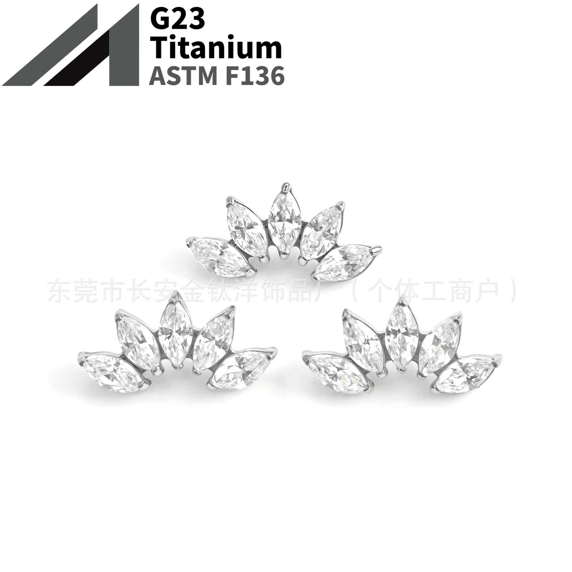 16G labret stud size and finish detail