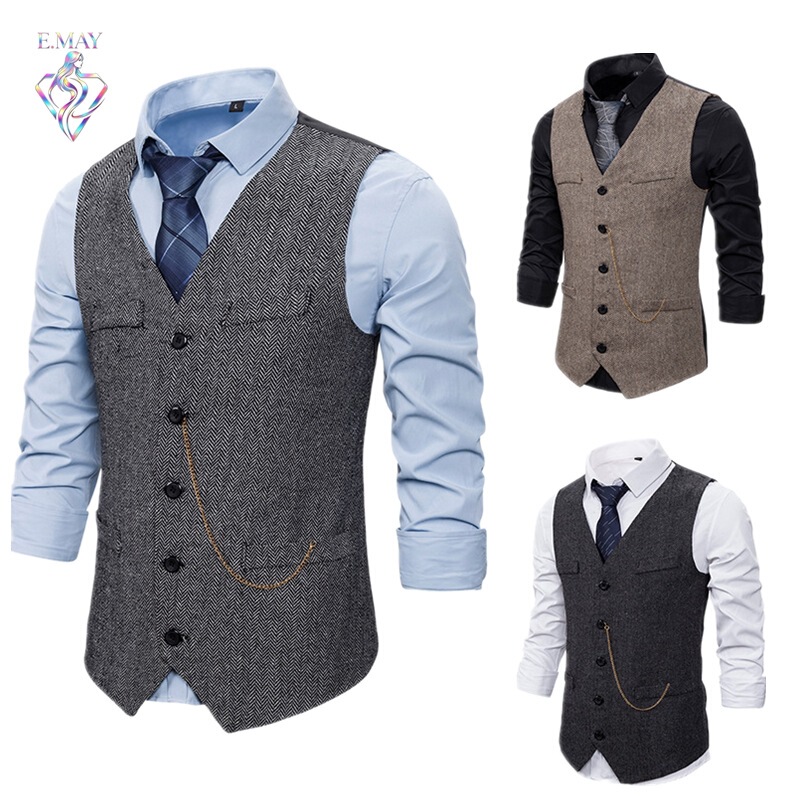 Gatsby 1920 Amazon European Size Single-Breasted Men's Casual Vest Foreign Trade Zipper Suit Retro Vest Gatsby 1920 Amazon European Size Single-Breasted Men's Casual Vest Foreign Trade Zipper Suit Retro Vest