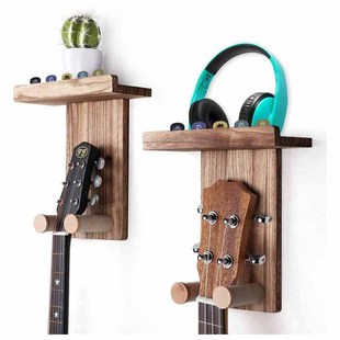 Customized Guitar Hanger Wall Guitar Wooden Hook Folk Electric Guitar Bass Ukulele Wooden Hanger