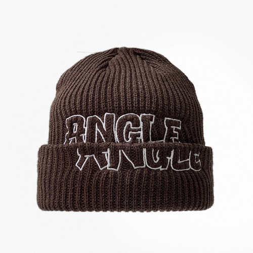 Winter and Spring Thicker Embroidered Wool Hat with Double Layers, Unisex, Overlapping, Large Head Size, American Style Trend Brand Cold Hat