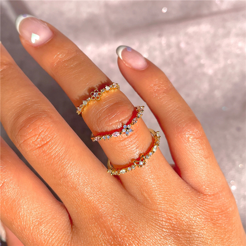 6g Weight Zircon Inlay Material Rings Classification 1 Piece Quantity Daily Occasion 925 Sterling Silver Material Geometric Pattern Women'S Gender Inlay Design Simple Style Style 925 Sterling Silver Zircon Geometric Rings 3