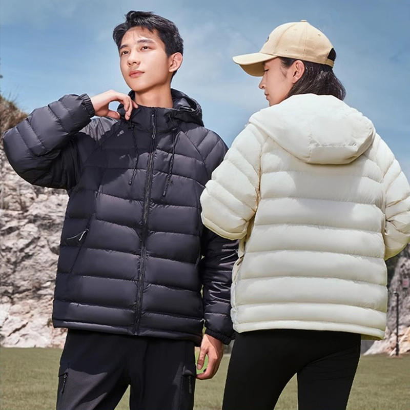 Demi-season velvet thin keep warm down jacket for leisure