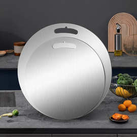 双面抗菌不锈钢菜板磨边防割边缘易清洗无异味砧板圆形防霉切菜板