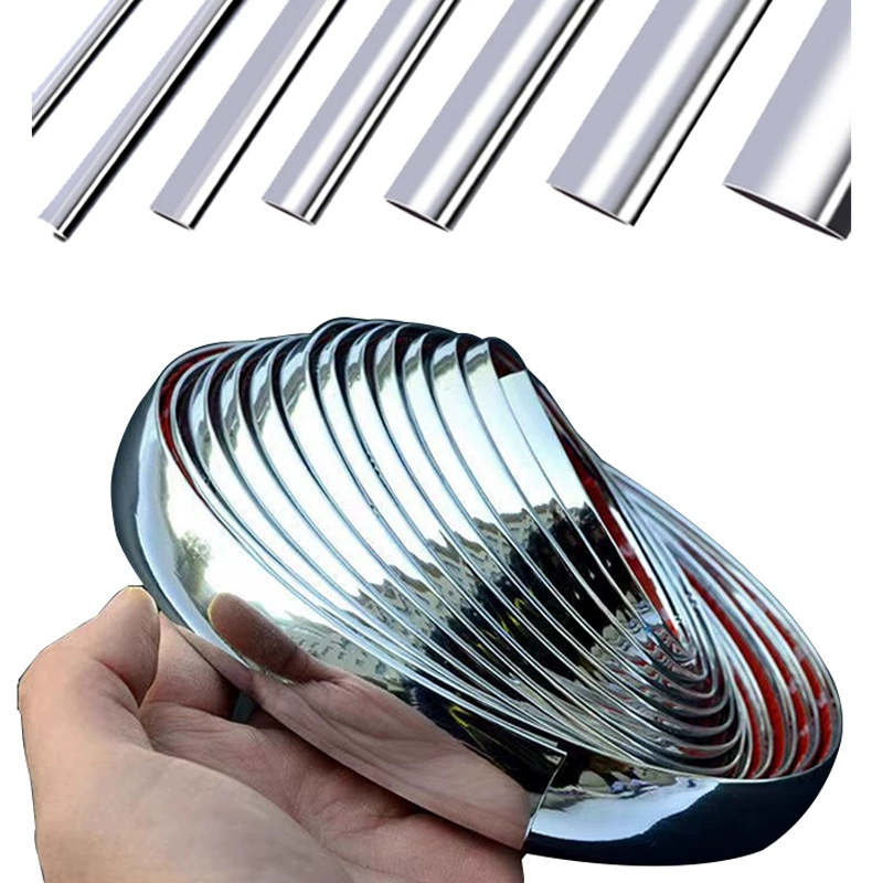 Декоративные полосы автомобиля, хромированные яркие полосы, решетка двери кузова, внешняя модификация бампера, полосы оконной рамы с гальваническим покрытием, универсальные