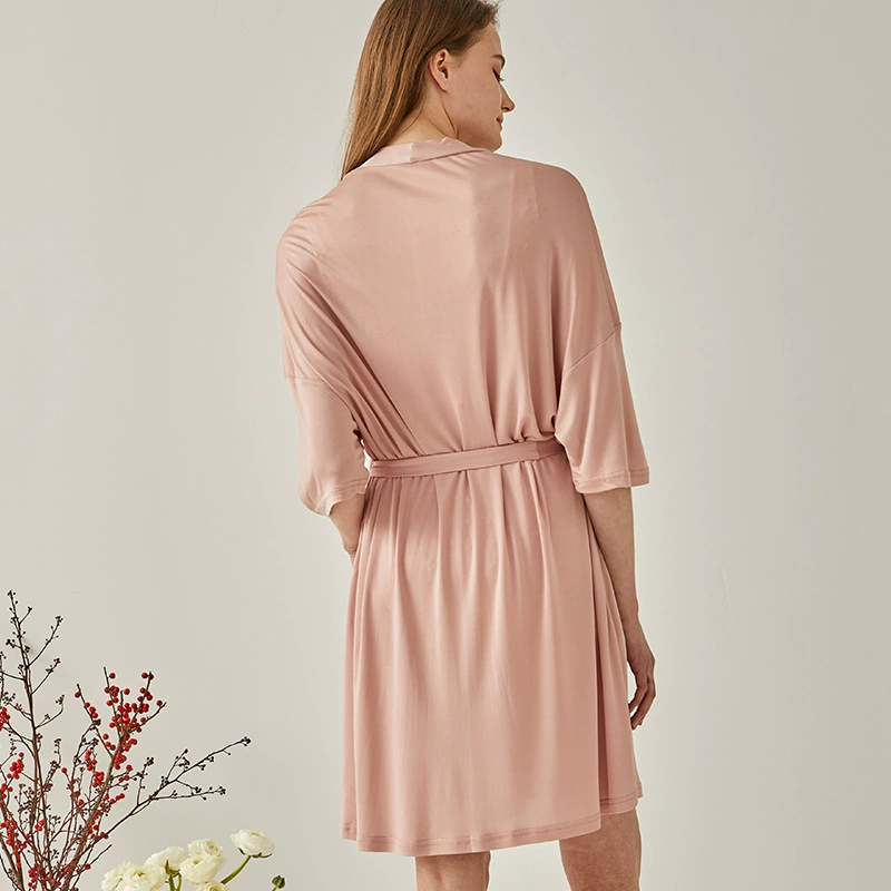Silk pijama, thin sexy comfortable bathrobe, V-neckline