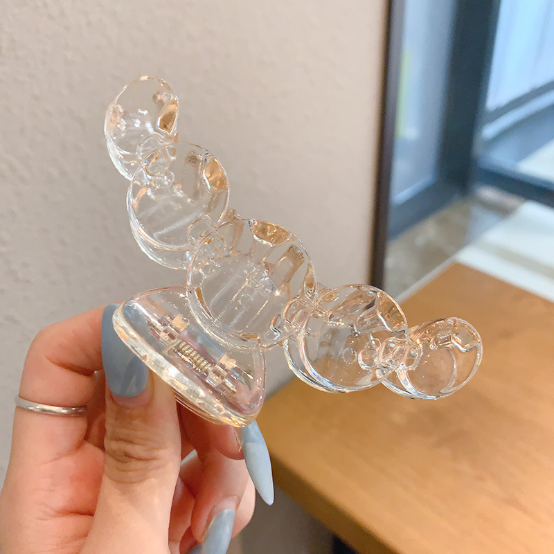 Clip de agarre simple de verano, volumen de cabello de alta calidad, clip de tiburón, horquilla grande, horquilla, nuevo cabello femenino, tocado 2024