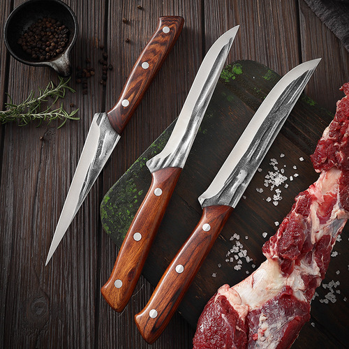 Yangjiang forged boning knife, beef and sheep carving knife, meat stall cutting knife, rosewood sharp multi-functional butcher knife