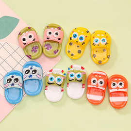 可爱卡通海派怪兽拖鞋 diy奶油胶钥匙扣发夹材料 树脂饰品摆件