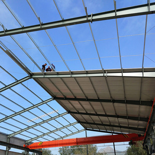 Construction steel structure factory outlet color steel shed iron sheet factory steel structure design rock wool board insulation