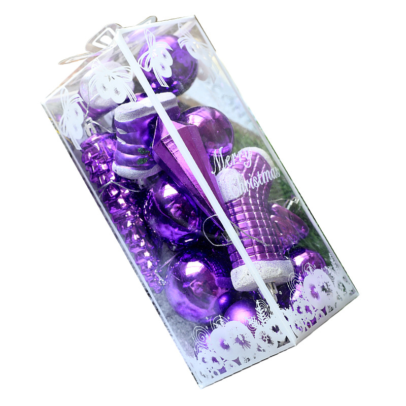 Bolas de Navidad transfronterizas 21 paquetes de árboles de Navidad colgantes de decoraciones de Navidad bolas de color