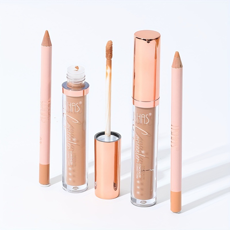 (Display-Box) 12 Stück USHAS heiß verkaufter Concealer + Concealer-Stift, gemischt mit 3 Farben_voghion.com