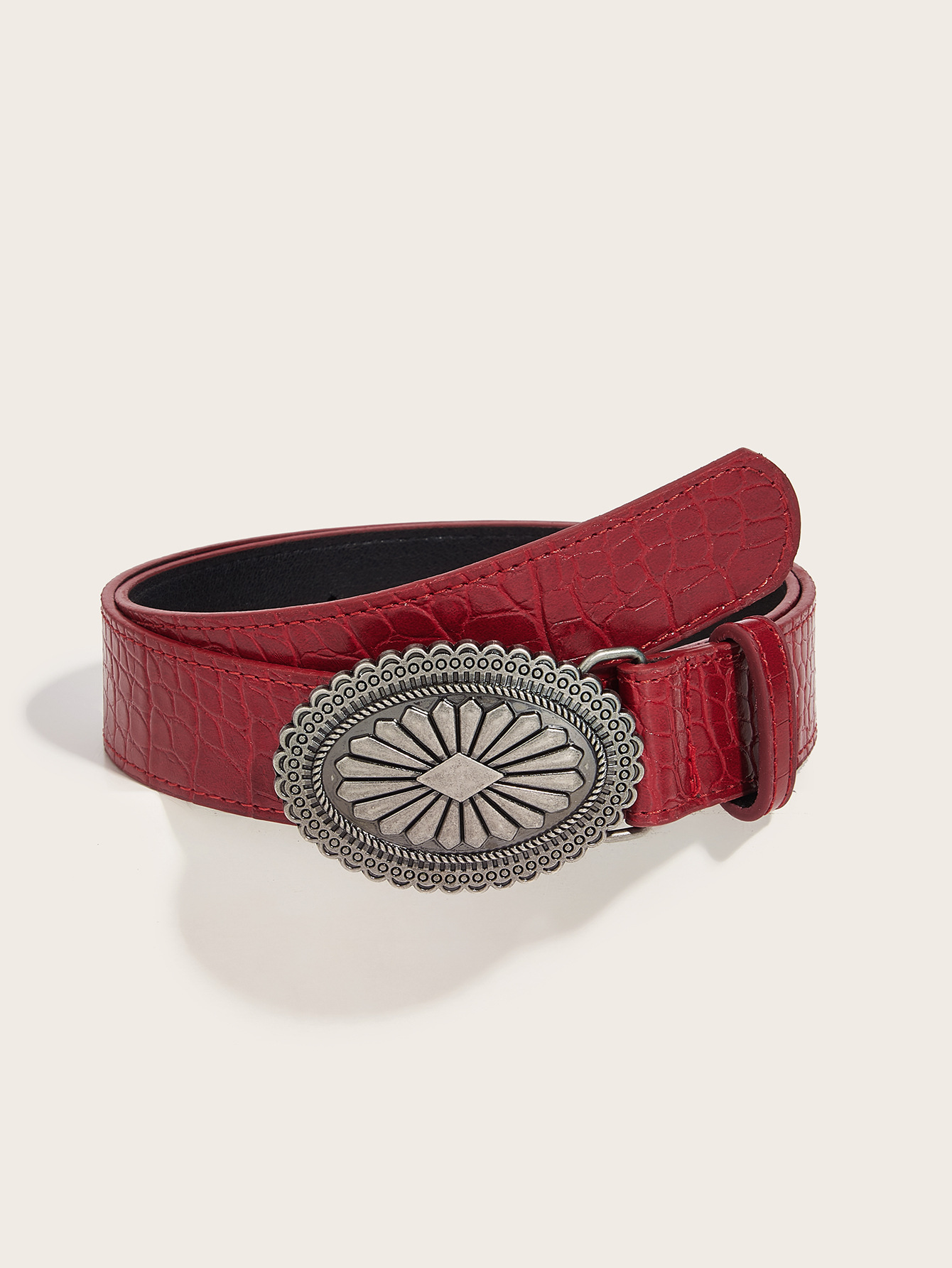 IG Style Retro Solid Color Pu Leather Alloy Women's Leather Belts display picture 2