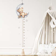 Cartoon height sticker sleeping bear wall sticker children's room decoration cross-border BR93031+BR62161
