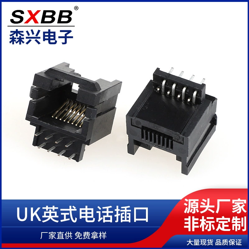 Прямая поставка с фабрики, Розетка сети Crystal Head телефона интерфейса RJ11 телефонного гнезда 8P8C британского американца RJ45