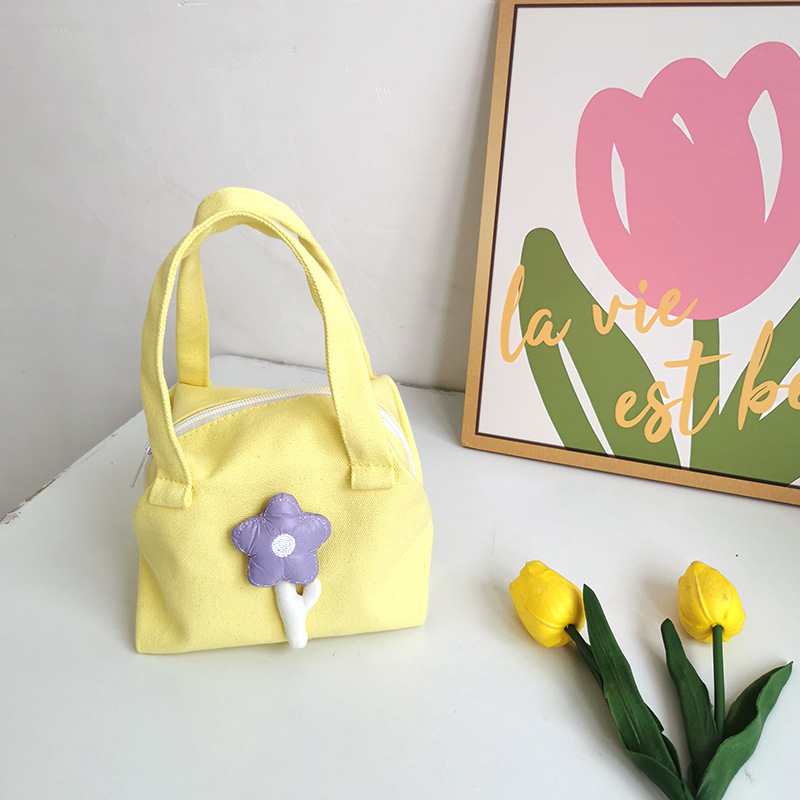 Amazon suministro transfronterizo/pequeña flor bolsa de tela para caminar bolsa de mano bolsa de almacenamiento portátil bolsa de lona portátil fresca