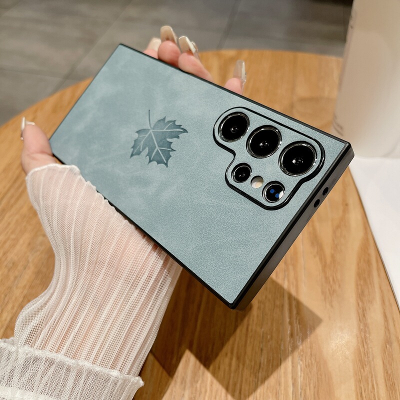 Suitable for Samsung S24Ultra Mobile Phone Case, Sheepskin Leather S23Plus/S22/S21 New Model S25Edge Protective Cover