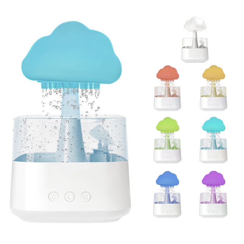 Raindrop Humidifier Essential Oil Household Wood Grain Volume Cross-Border Rain Mushroom Aromatherapy Cloud Lamp Bedroom Fog