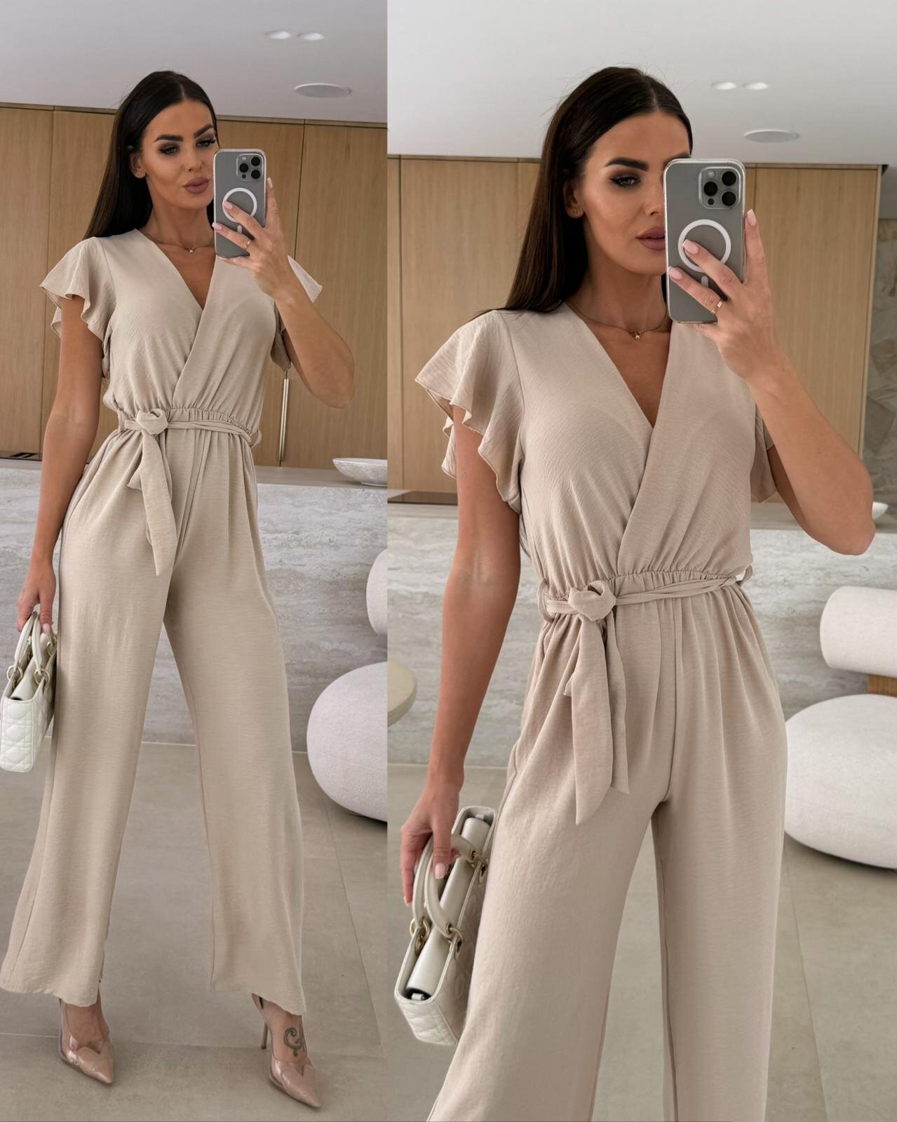 Women's Casual Office Daily Temperament Commuter Commute Style Solid Color Jumpsuits Full Length display picture 16