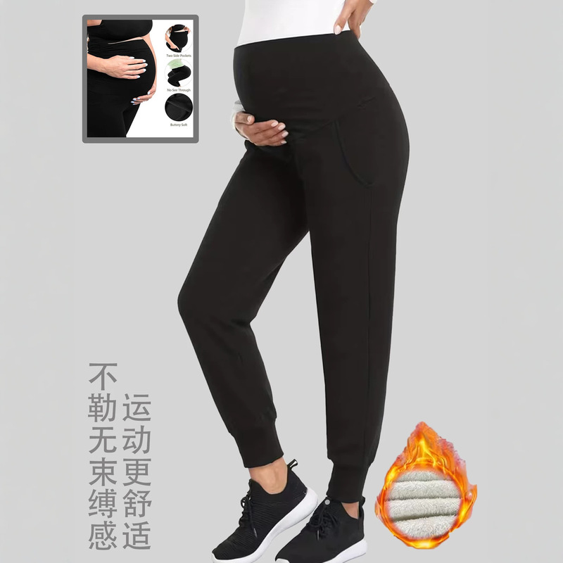 Amazon Maternity High-Waisted Fleece-Lined Leggings for Women, Winter Warm Lamb Wool Printed Decorative Stretch Tights Amazon Maternity High-Waisted Fleece-Lined Leggings for Women, Winter Warm Lamb Wool Printed Decorative Stretch Tights