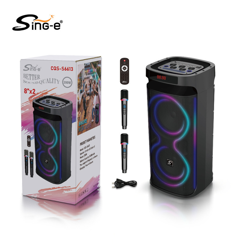 Sing-E Cqs-S6613 New Party Speaker Led Light Bluetooth Wireless Portable Speaker