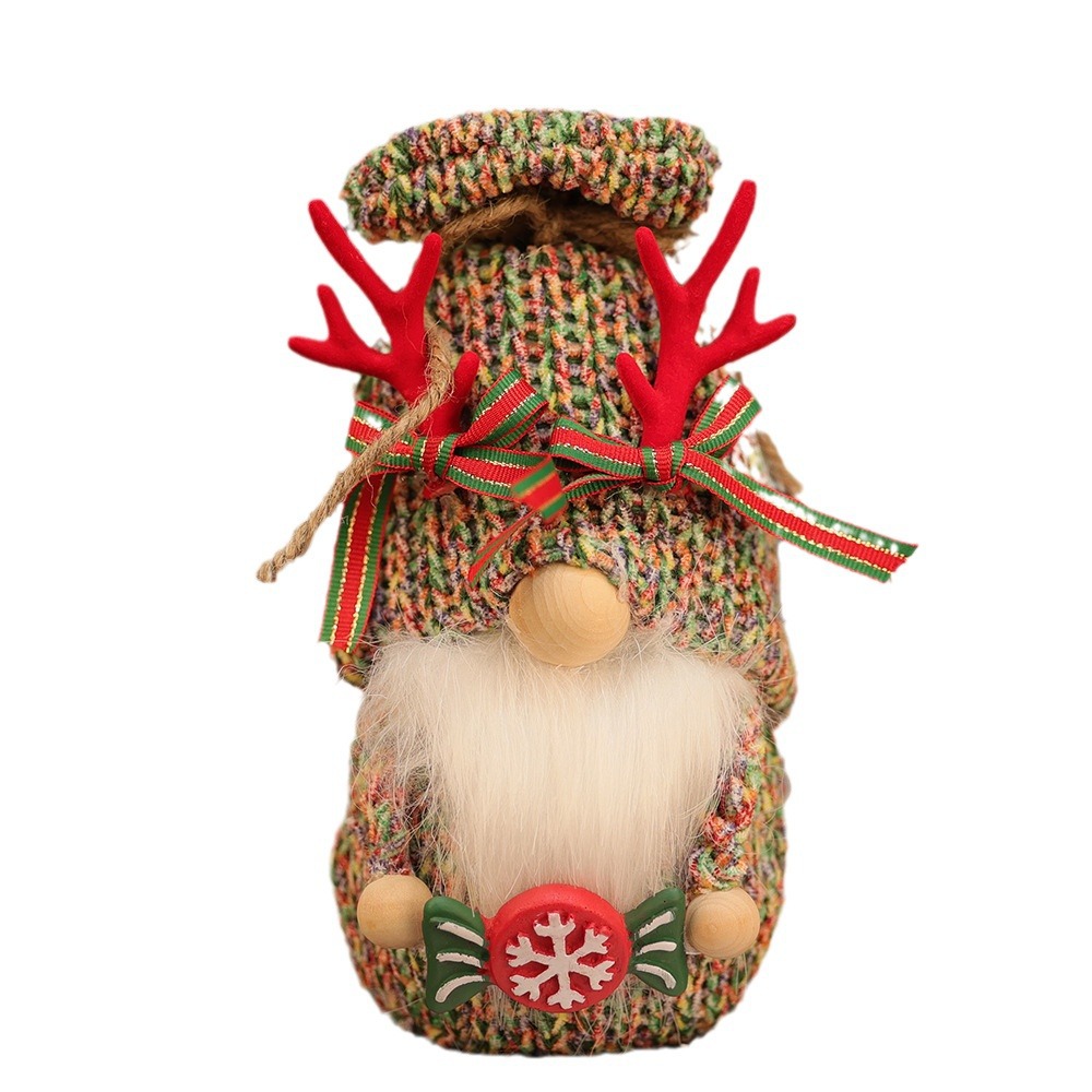2025 muñeca sin rostro transfronteriza tejido de felpa caramelo árbol de Navidad muñeca enana muñeca de Navidad adornos de muñeca