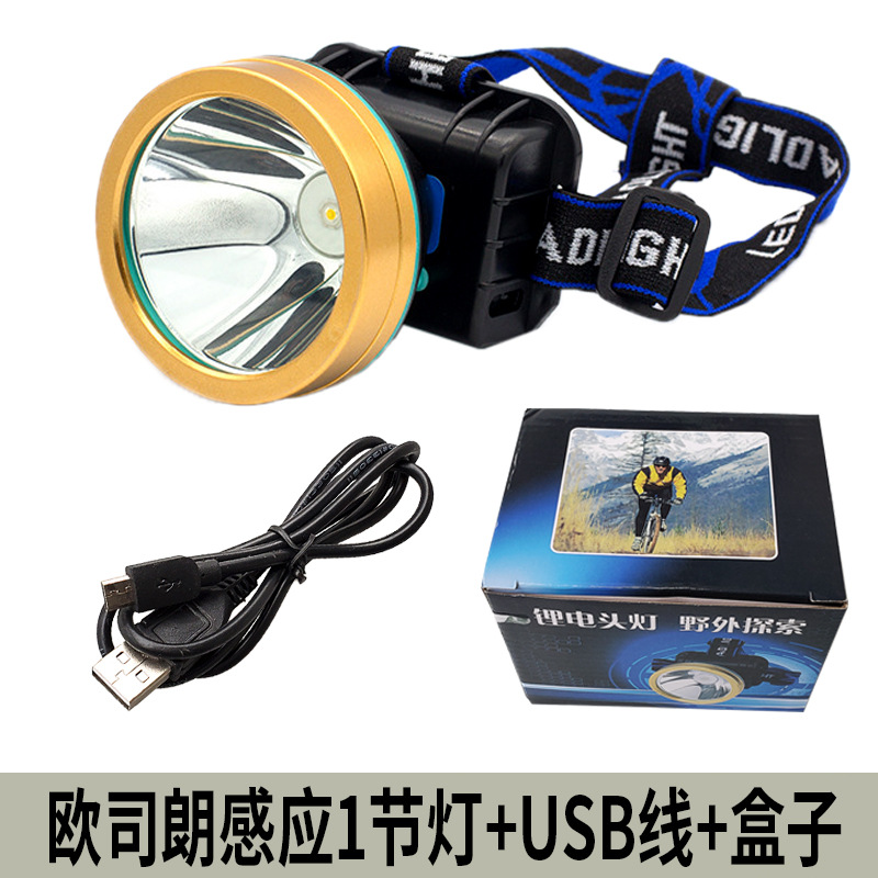 Luces luminosas de inducción T6 de luces luminosas USB recargables lámpara de pesca nocturna iluminación al aire libre lámpara LED montada en la cabeza