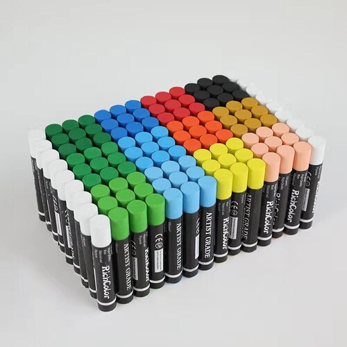 Taiwan Lion Monochrome Oily Pastel Oil Pastel Refill Oily Medium Thick Heavy Color Crayon Oil Painting Stick 12 Pack