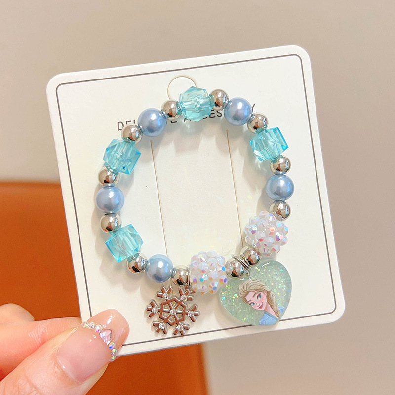 Linda niña nueva pulsera de princesa de dibujos animados niños Anna Aisha colgante pulsera cadena de joyería para niñas de nicho