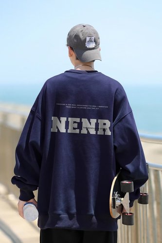 Men's Ins Trend Loose Fit Round Neck Puffer Jacket with Fleece and Thick Padding - Autumn/Winter Outerwear for Spring/Autumn