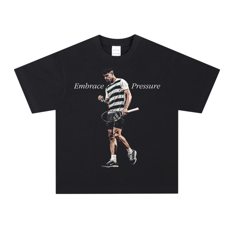 Carlos Alcaraz Tennis Player Retro Pure Cotton Breathable Long and Short Sleeve T-Shirt Carlos Alcaraz Tennis Player Retro Pure Cotton Breathable Long and Short Sleeve T-Shirt