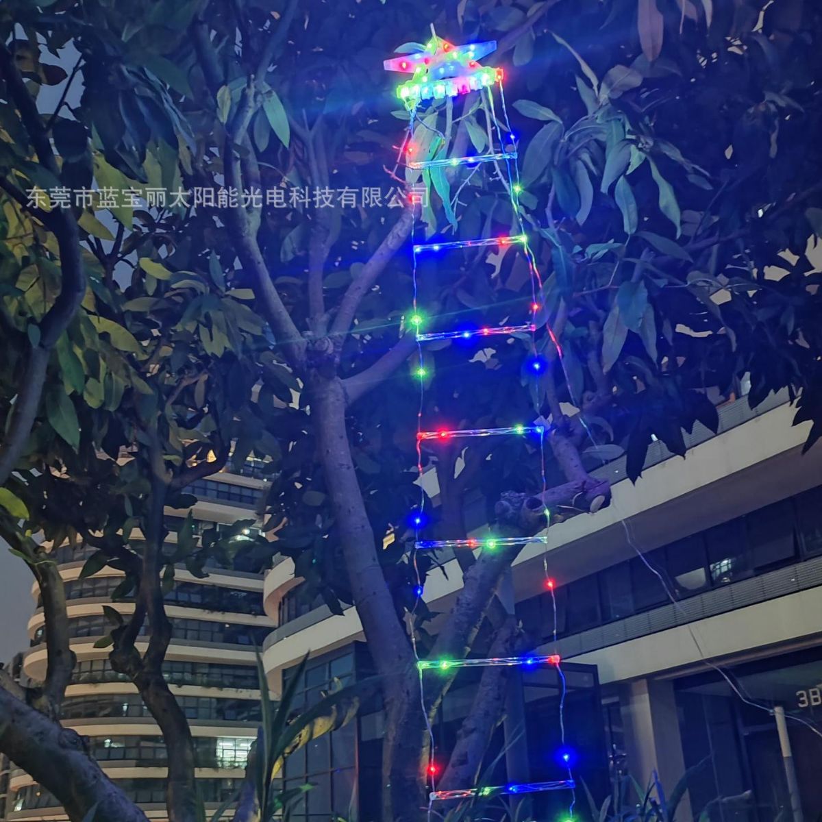 Muñeco de Papá Noel LED que sube escaleras con tira de luces para decoración navideña en interiores y exteriores, escaparate, árbol de Navidad, ajustable