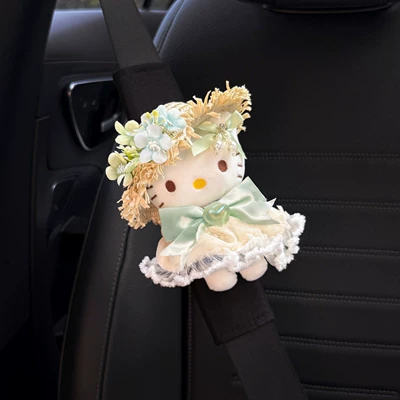 Seatbelt Decoration Anti-Wear Clothing – Seat belt shoulder pad - black-for-all-seasons-asakusa-wind-chime-kitty