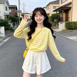 29元一套 女童夏季两件套淡雅黄防晒套装